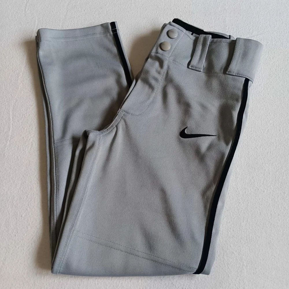 Nike Dri-Fit Sz XS Basball Gray&Black Kids Pants (Staining On Knees...see Photos